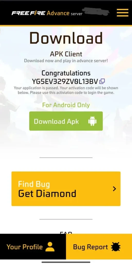 Free Fire Advance Server Registration: Get OB49 Activation Code