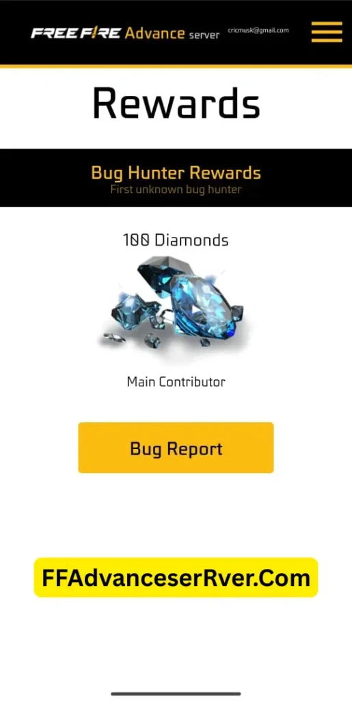 Earning Free FF Diamonds by Reporting Bugs in Advance Server